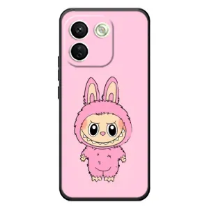 Чохол з Лабубу на Xiaomi Redmi Note 17 Pro Max (Рожевий Лабубу)