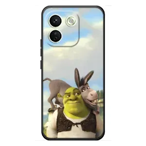 Чехол с мультфильмом Шрек на Xiaomi Redmi Note 17 Pro Max (Шрек и Осел)