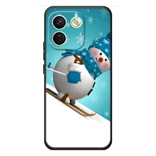 Чехол с принтом «Снеговик на лыжах» для Xiaomi Redmi Note 17 Pro Max