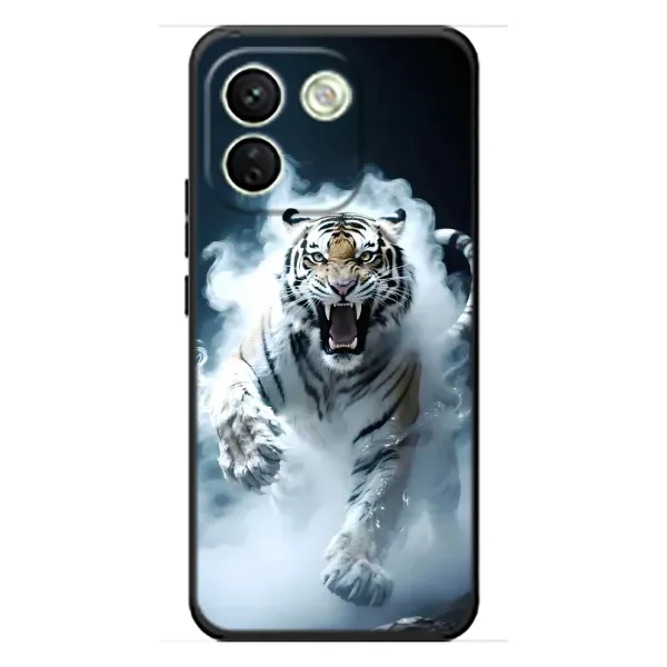 Чехол с принтом «Белый тигр в дыму» для Xiaomi Redmi Note 17 Pro Max Чехол с принтом «Белый тигр в дыму» для Xiaomi Redmi Note 17 Pro Max