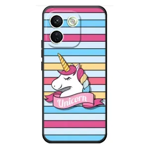 Чехол для Сяоми Редми Ноте 17 Про Макс - (Единорожки - Новинки) (AlphaPrint) (Unicorn)
