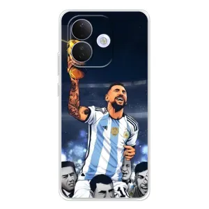 Чехлы для Xiaomi Redmi Note 17 Pro (Leo чемпион) (AlphaPrint) (Месси с кубком)