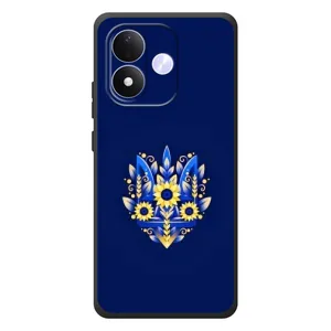 Чохли для Xiaomi Redmi Note 17 Укр. Символіка (AlphaPrint) (Квітковий Герб)