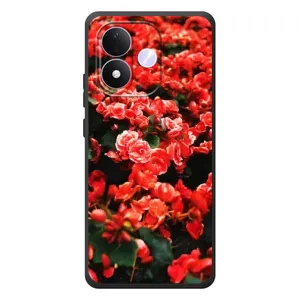 Чехлы с Цветами для Xiaomi Redmi Note 17 (VPrint) (Цветы красные)