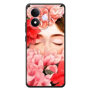 Чехлы (ART) Цветы на Xiaomi Redmi Note 17 (VPrint) (Глаза в цветах)