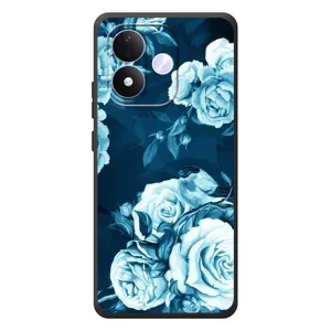Чехлы (ART) Цветы на Xiaomi Redmi Note 17 (VPrint) (Голубые Бутоны)