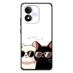 Чехол с рисунком кот на Xiaomi Redmi Note 17 (Коты в очках)