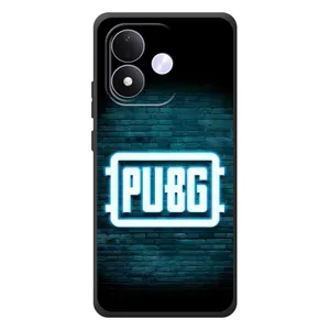 Чехол PUBG для Сяоми Редми Ноут 17 (AlphaPrint) (Лого PUBG)