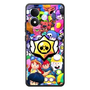 Чехол для Xiaomi Redmi Note 17 Бравл Старс (VPrint) (Лого Brawl Stars)