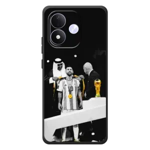 Чехлы для Xiaomi Redmi Note 17 (Leo чемпион) (AlphaPrint) (Месси в накидке)