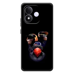 Чехол с Обезьянами Xiaomi Redmi Note 17 - (AlphaPrint) (Три обезьяны)