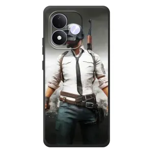 Чехол PUBG для Сяоми Редми Ноут 17 (AlphaPrint) (Пабг мен)