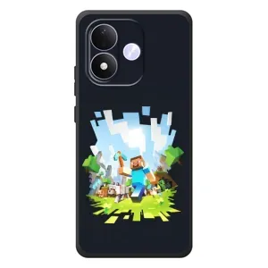 Чохол Майнкрафт на Xiaomi Redmi Note 17 (AlphaPrint) Minecraft (персонажі Minecraft)