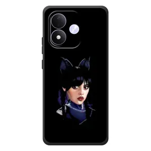Чехлы Венсдей на Xiaomi Redmi Note 17 Уэнсдей (AlphaPrint) (серьезная Уэнздей)