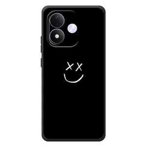 Чехол для Сяоми Редми Ноут 17 - (AlphaPrint) с печатью (ТОП продаж) (Смайл)