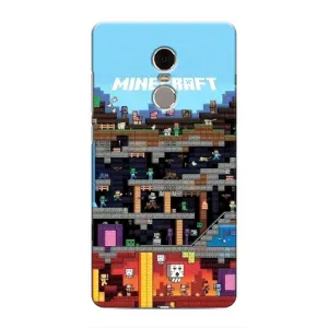 Чохол Майнкрафт на Xiaomi Redmi Note 4 (AlphaPrint) Minecraft (фон Minecraft)