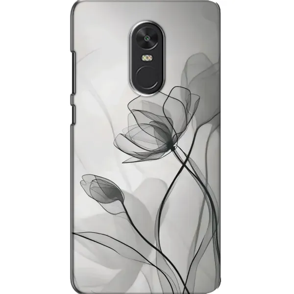 Чохол з принтом «Чорні квіти» для Xiaomi Redmi Note 4X