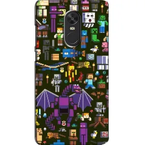 Чохол Майнкрафт на Xiaomi Redmi Note 4X (AlphaPrint) Minecraft (Колаж Майнкрафт)