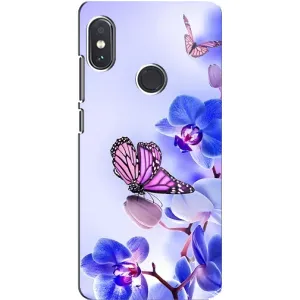 Чехлы с Цветами для Xiaomi Redmi Note 5 Pro (VPrint) (Бабочка на цветочке)