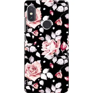 Чехлы с Цветами для Xiaomi Redmi Note 5 Pro (VPrint) (Цветочки на черном)