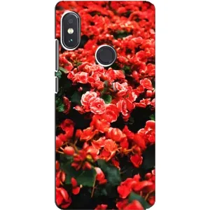 Чехлы с Цветами для Xiaomi Redmi Note 5 Pro (VPrint) (Цветы красные)