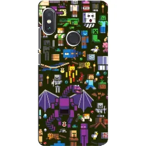 Чохол Майнкрафт на Xiaomi Redmi Note 5 Pro (AlphaPrint) Minecraft (Колаж Майнкрафт)