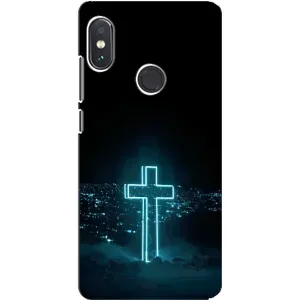 Чехол для Xiaomi Redmi Note 5 Pro (AlphaPrint) - (Христианские) (Крест и город)
