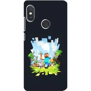 Чохол Майнкрафт на Xiaomi Redmi Note 5 Pro (AlphaPrint) Minecraft (персонажі Minecraft)
