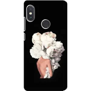 Чехлы (ART) Цветы на Xiaomi Redmi Note 5 (VPrint) (Белые цветы)
