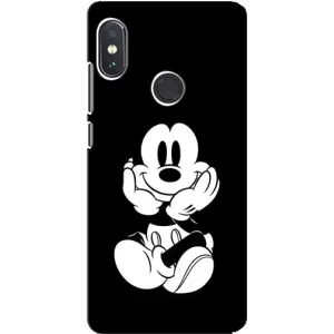 Эксклюзивный чехол для Xiaomi Redmi Note 5 (AlphaPrint - Мультяшные) (Микки на черном)