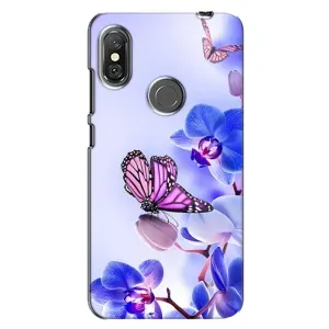 Чехлы с Цветами для Xiaomi Redmi Note 6 Pro (VPrint) (Бабочка на цветочке)