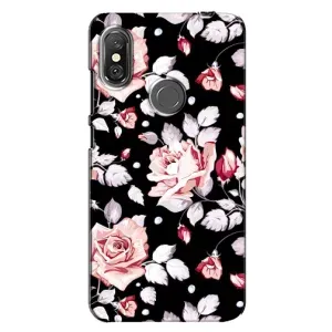 Чехлы с Цветами для Xiaomi Redmi Note 6 Pro (VPrint) (Цветочки на черном)