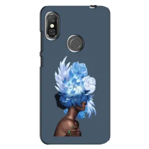 Чехлы (ART) Цветы на Xiaomi Redmi Note 6 Pro (VPrint) (Цветы на голове)