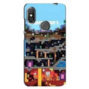 Чохол Майнкрафт на Xiaomi Redmi Note 6 Pro (AlphaPrint) Minecraft (фон Minecraft)