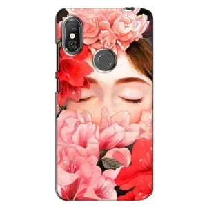Чехлы (ART) Цветы на Xiaomi Redmi Note 6 Pro (VPrint) (Глаза в цветах)