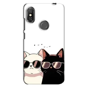 Чохол з малюнком кіт на Xiaomi Redmi Note 6 Pro (Коти в окулярах)