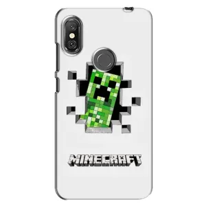 Чохол Майнкрафт на Xiaomi Redmi Note 6 Pro (AlphaPrint) Minecraft (кріпер Майнкрафт)