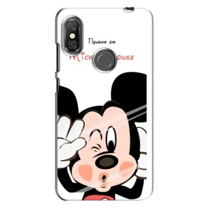 Эксклюзивный чехол для Xiaomi Redmi Note 6 Pro (AlphaPrint - Мультяшные) (Маус Микки)