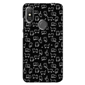 Чохол з принтом для Xiaomi Redmi Note 6 Pro (AlphaPrint) Модні коти (Маленькі котики)