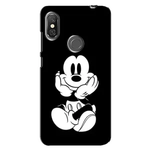 Эксклюзивный чехол для Xiaomi Redmi Note 6 Pro (AlphaPrint - Мультяшные) (Микки на черном)