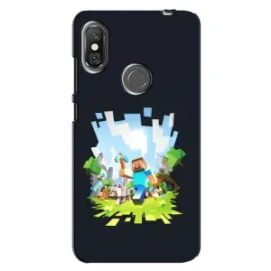Чохол Майнкрафт на Xiaomi Redmi Note 6 Pro (AlphaPrint) Minecraft (персонажі Minecraft)