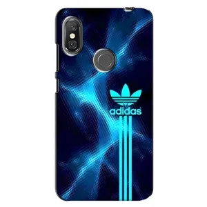 Чехлы Адидас для Xiaomi Redmi Note 6 Pro (AlphaPrint) (Синий Адидас)