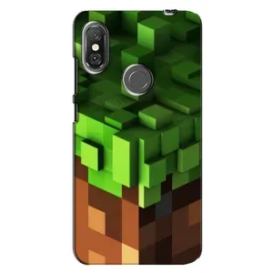 Чохол Майнкрафт на Xiaomi Redmi Note 6 Pro (AlphaPrint) Minecraft (текстура Майнкрафт)