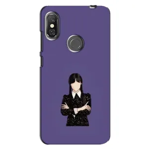 Чохли Венсдей на Xiaomi Redmi Note 6 Pro Уенсдей (AlphaPrint) (Венздей у чорному)