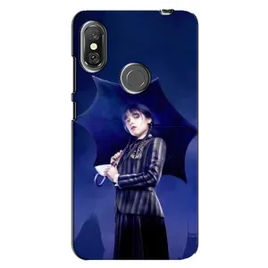 Чохли Венсдей на Xiaomi Redmi Note 6 Pro Уенсдей (AlphaPrint) (Венздей з парасолькою)