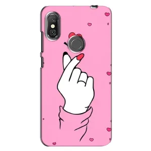 Чохол з принтом для Xiaomi Redmi Note 6 Pro (AlphaPrint - Знак сердечка)