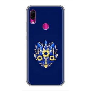 Чохли для Xiaomi Redmi Note 7 Pro Укр. Символіка (AlphaPrint) (Квітковий Герб)