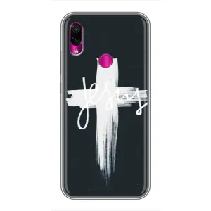 Чехол для Xiaomi Redmi Note 7 Pro (AlphaPrint) - (Христианские) (Иисус)