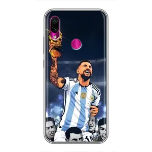 Чохли для Xiaomi Redmi Note 7 Pro (Leo чемпіон) (AlphaPrint) (Мессі з кубком)