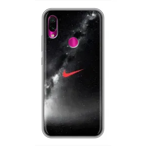 Чехол для Xiaomi Redmi Note 7 Pro - с принтом Найк (AlphaPrint) (Найк красный)
